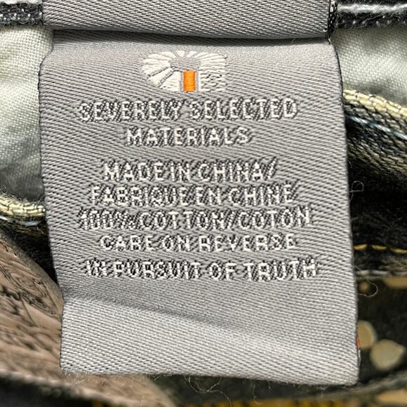 Akademiks Paint Splatter Jeans Mens Size 32 Relaxed Fit Medium Wash Casual - Picture 7 of 13